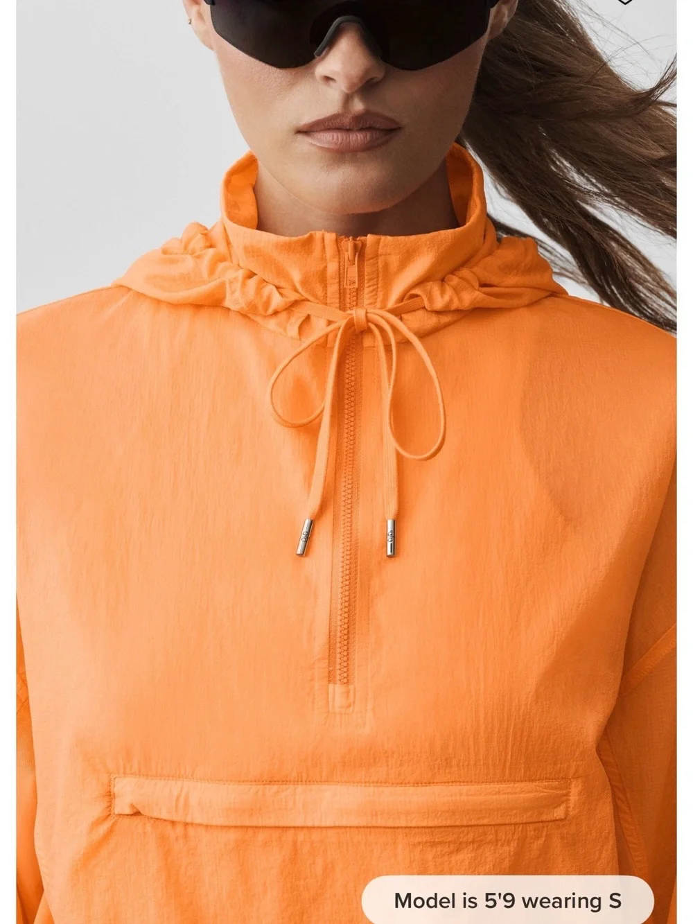 05. ALO 1/4 zip Go Time Pullover Jacket in Satsuma Breeze